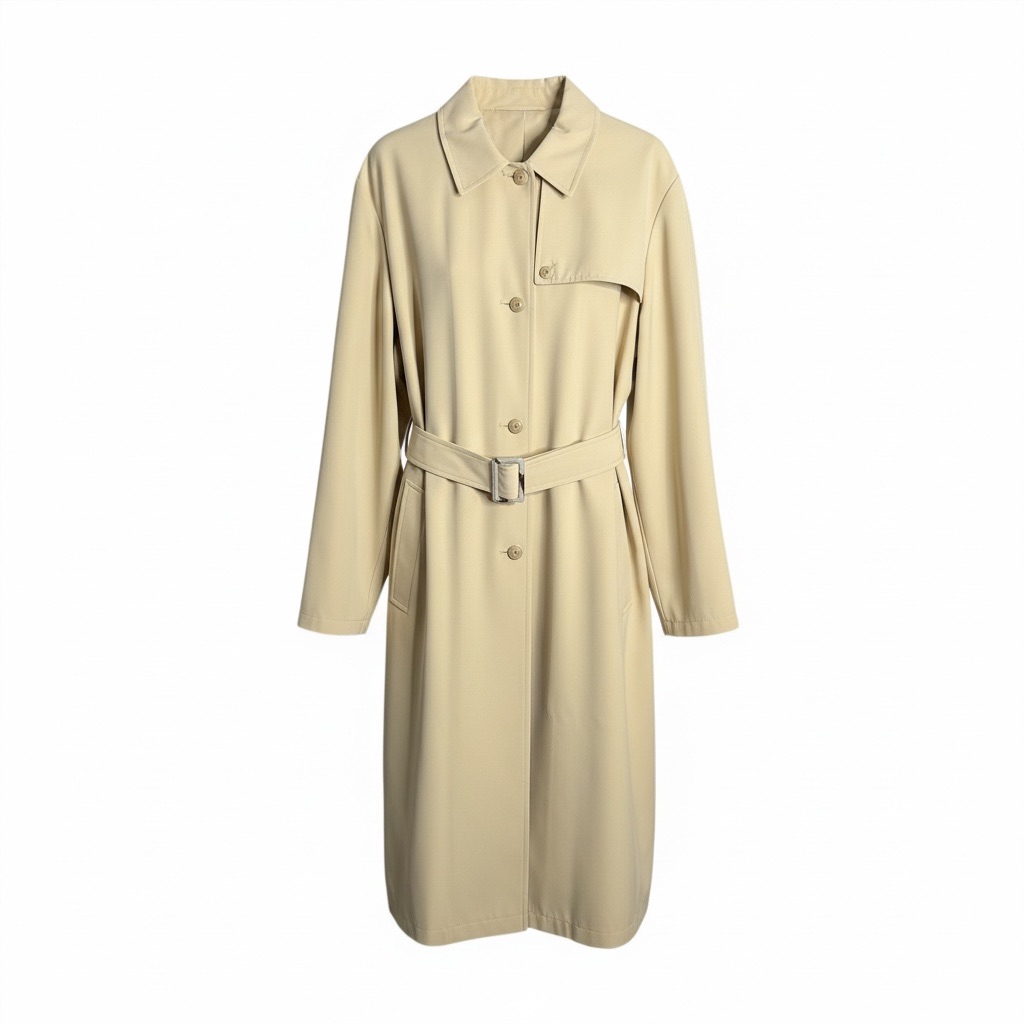 Salvatore Ferragamo Belted Trench Coat Cream Beige